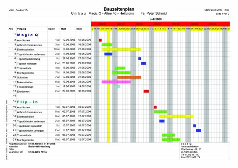 Bauzeitenplan